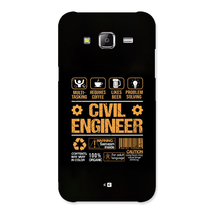 Civil Engineer Back Case for Galaxy J2 Prime