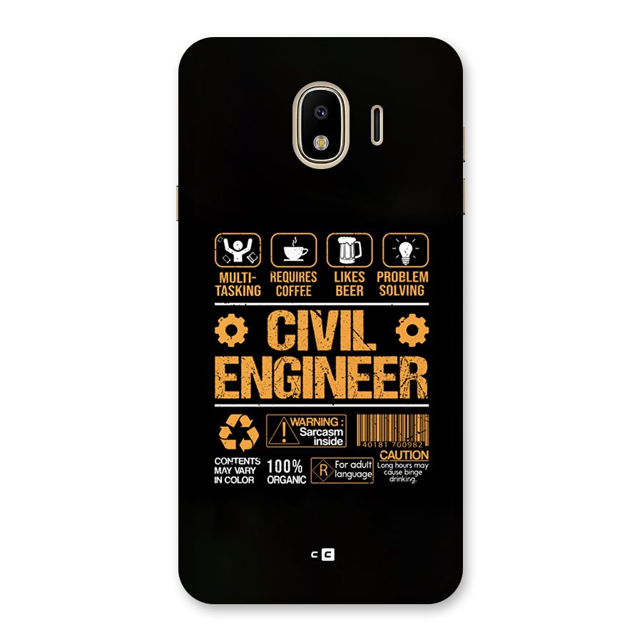 Civil Engineer Back Case for Galaxy J4