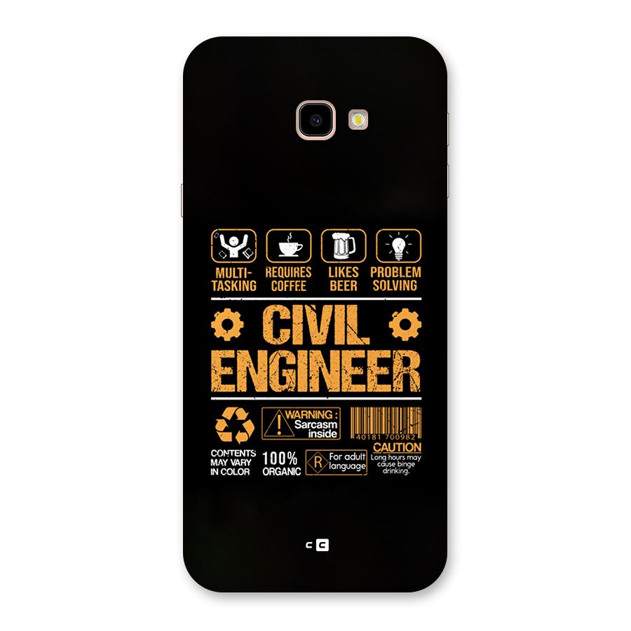 Civil Engineer Back Case for Galaxy J4 Plus