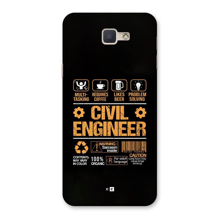 Civil Engineer Back Case for Galaxy J5 Prime