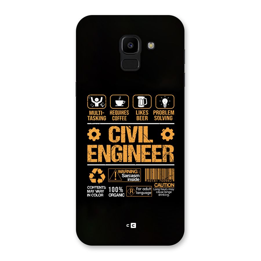 Civil Engineer Back Case for Galaxy J6