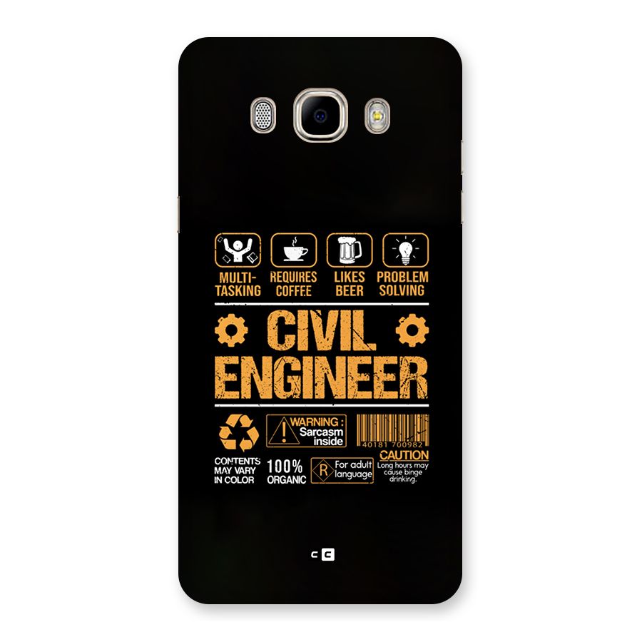 Civil Engineer Back Case for Galaxy J7 2016