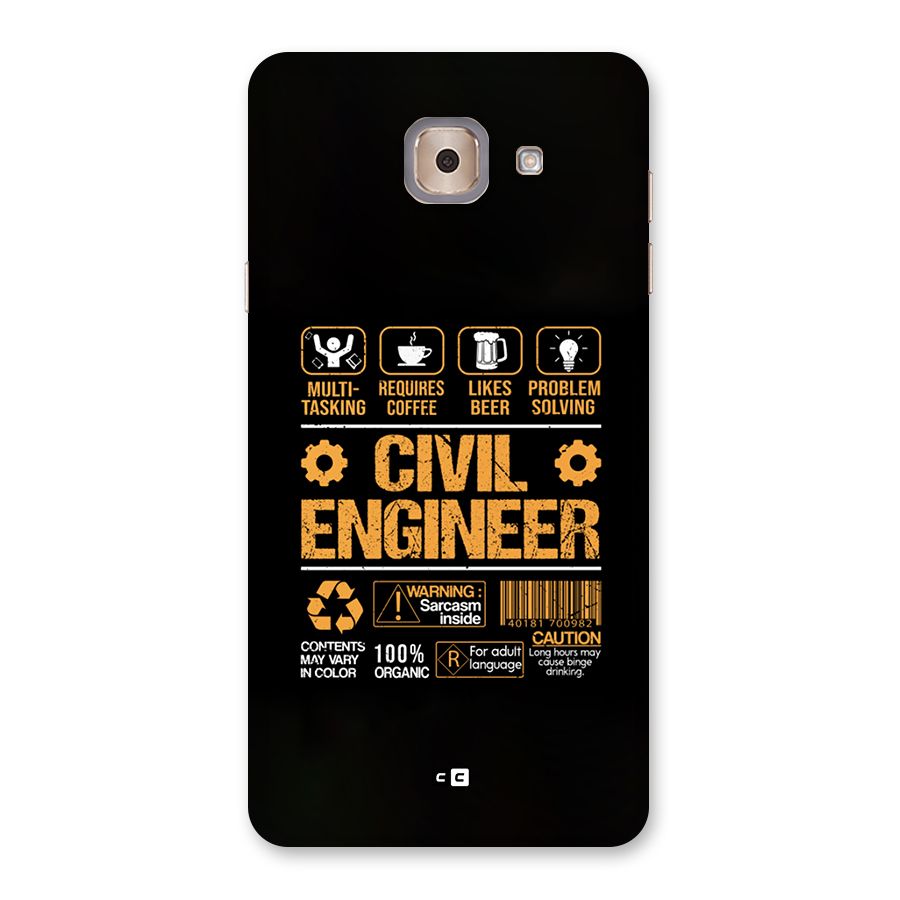 Civil Engineer Back Case for Galaxy J7 Max