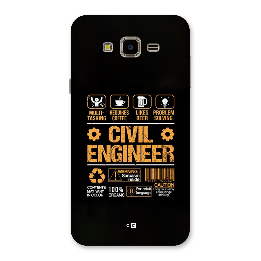 Civil Engineer Back Case for Galaxy J7 Nxt