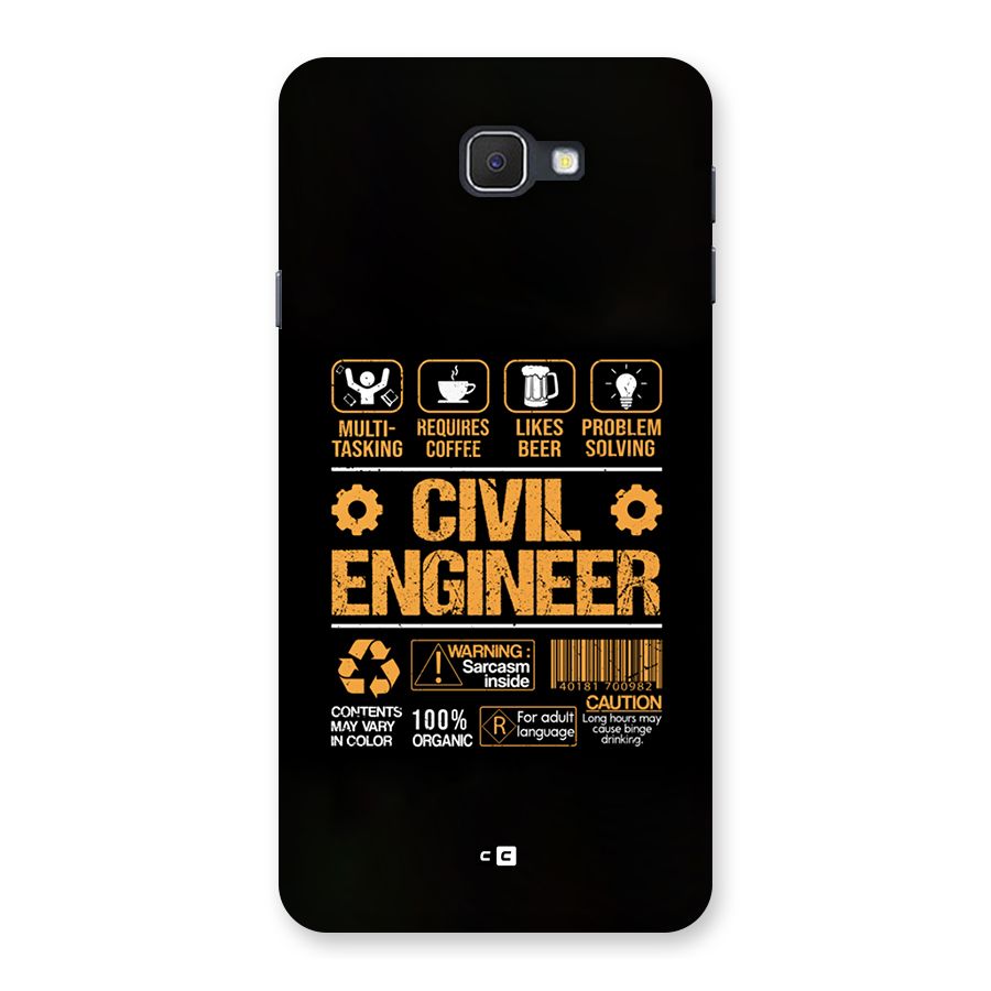 Civil Engineer Back Case for Galaxy J7 Prime