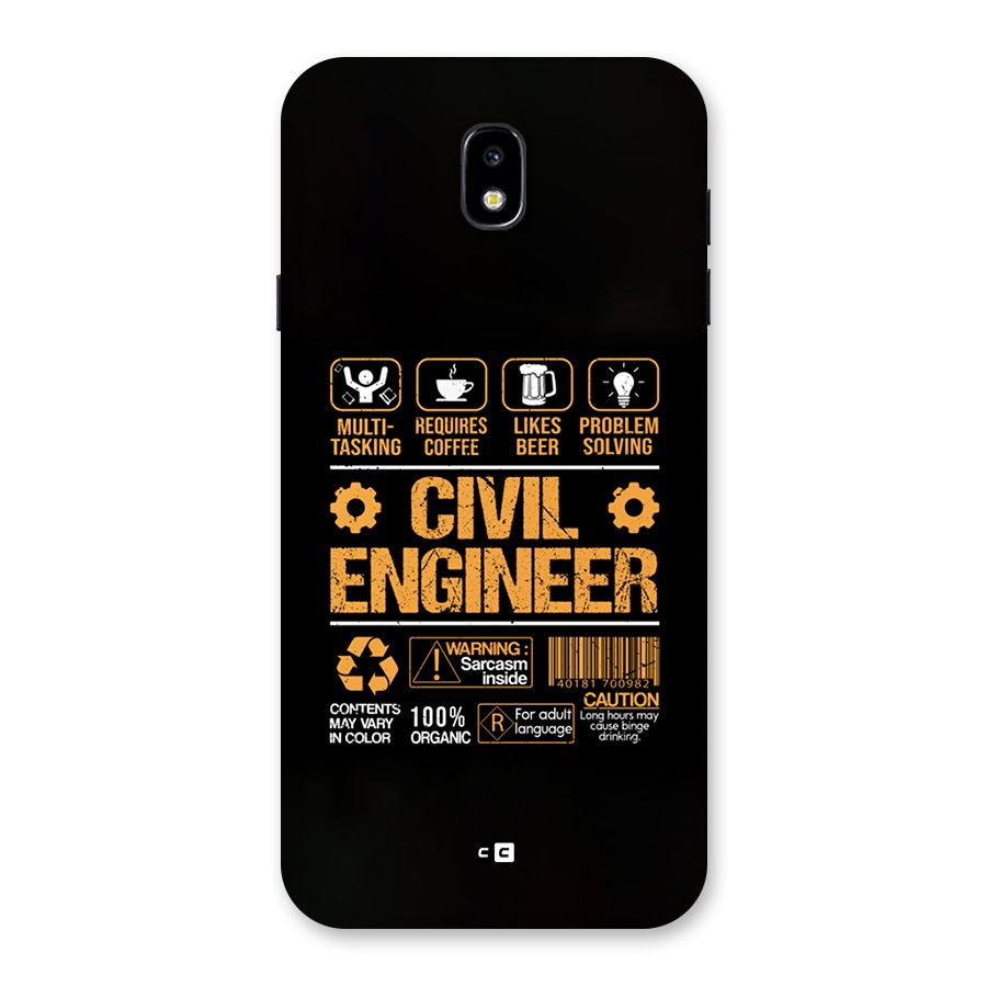 Civil Engineer Back Case for Galaxy J7 Pro