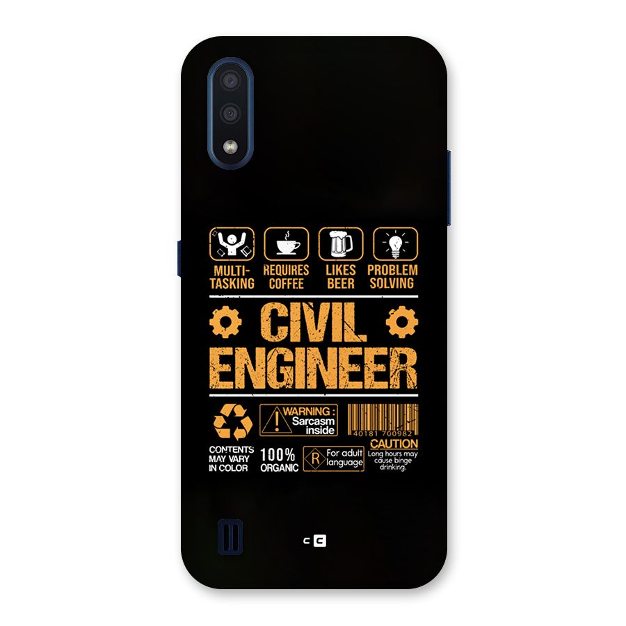 Civil Engineer Back Case for Galaxy M01