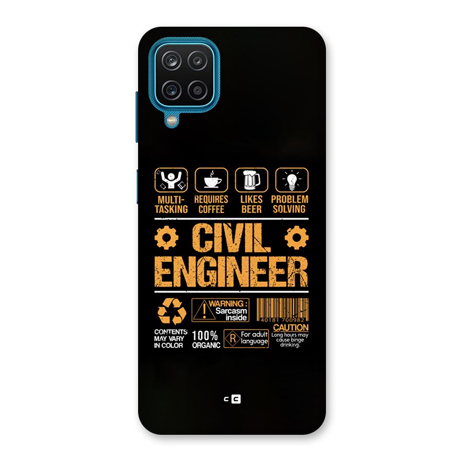 Civil Engineer Back Case for Galaxy M12