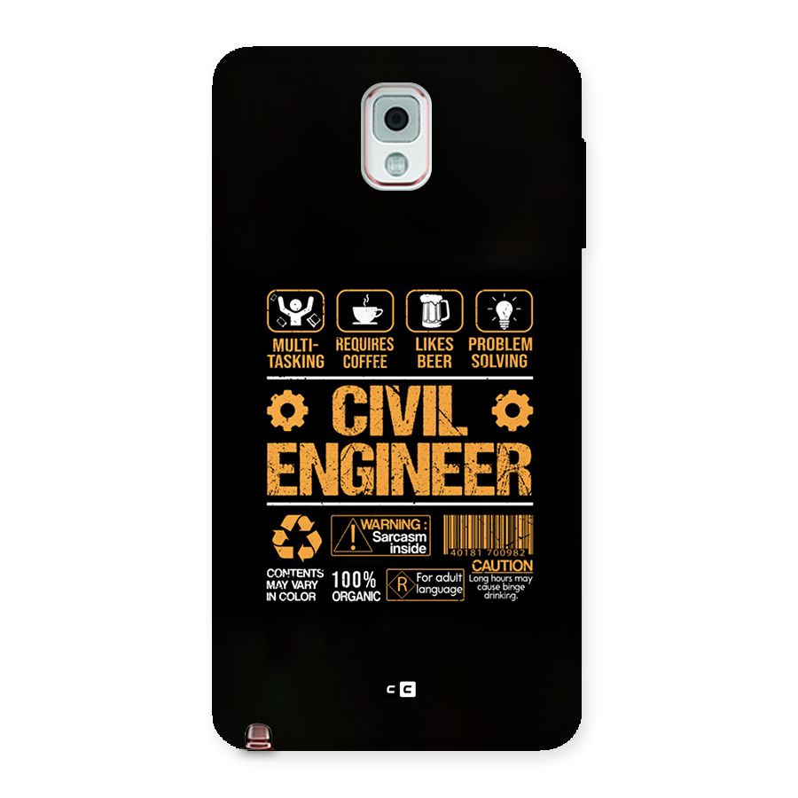 Civil Engineer Back Case for Galaxy Note 3