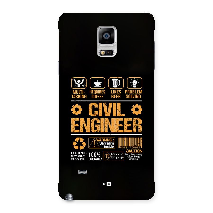 Civil Engineer Back Case for Galaxy Note 4