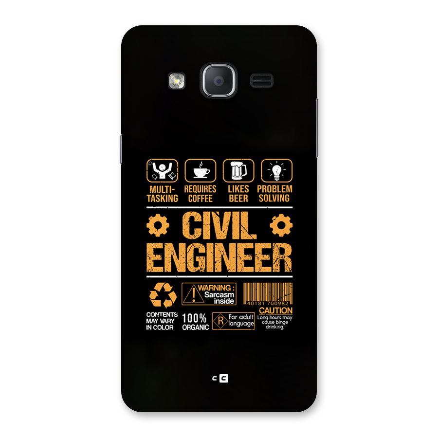 Civil Engineer Back Case for Galaxy On7 Pro