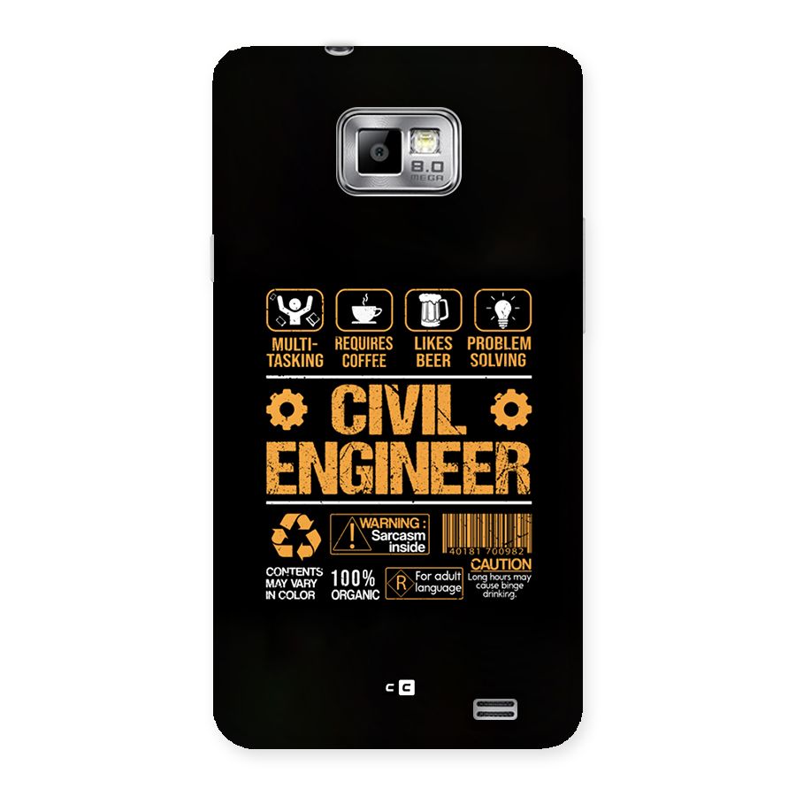 Civil Engineer Back Case for Galaxy S2
