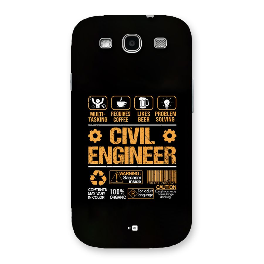 Civil Engineer Back Case for Galaxy S3
