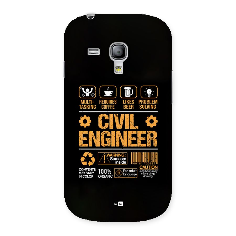 Civil Engineer Back Case for Galaxy S3 Mini