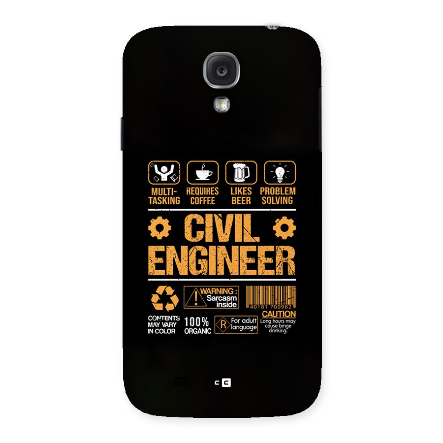 Civil Engineer Back Case for Galaxy S4