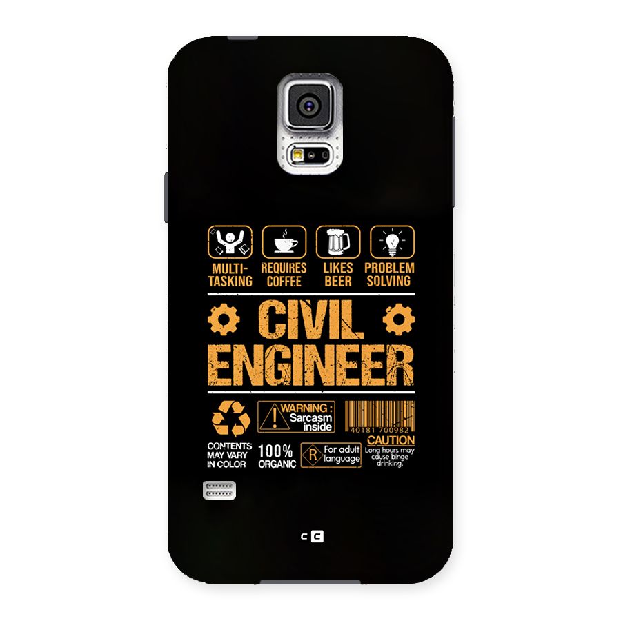 Civil Engineer Back Case for Galaxy S5
