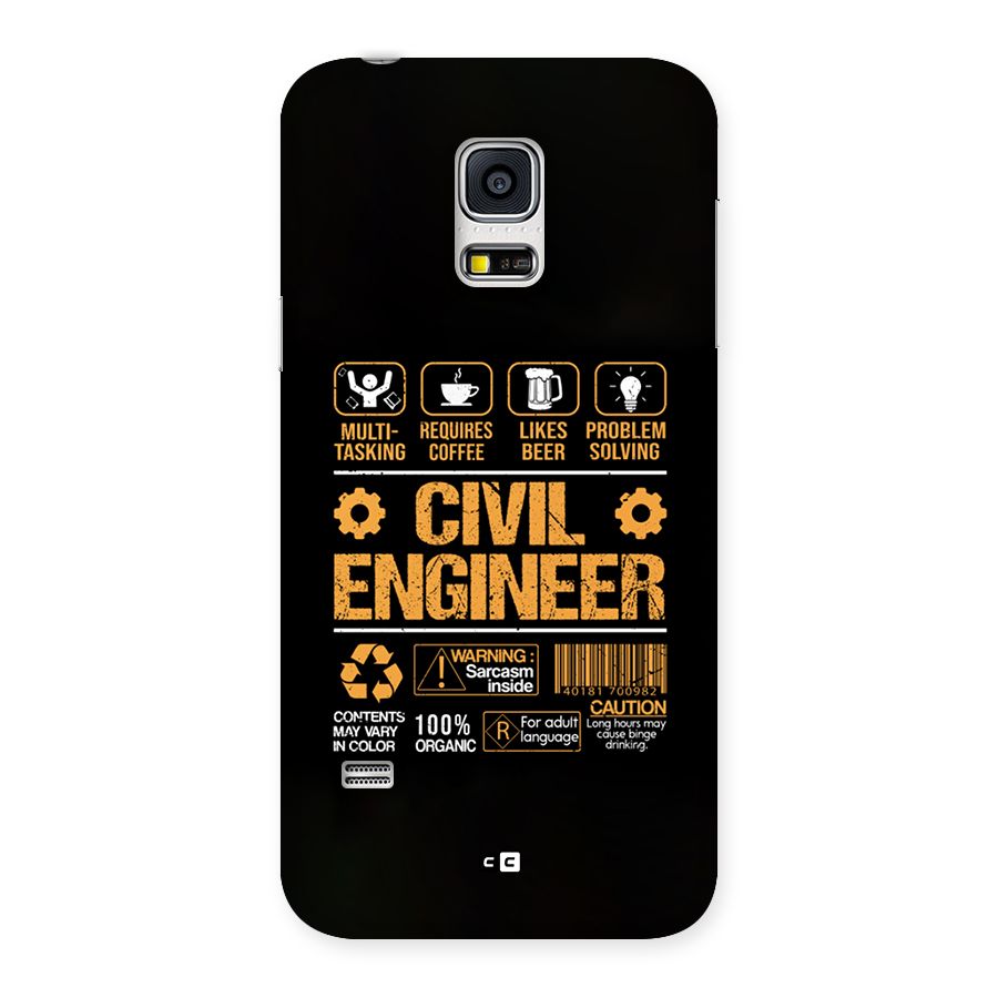 Civil Engineer Back Case for Galaxy S5 Mini