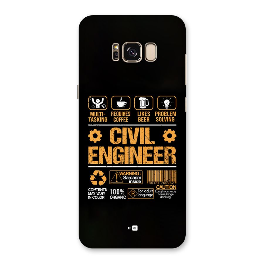 Civil Engineer Back Case for Galaxy S8 Plus