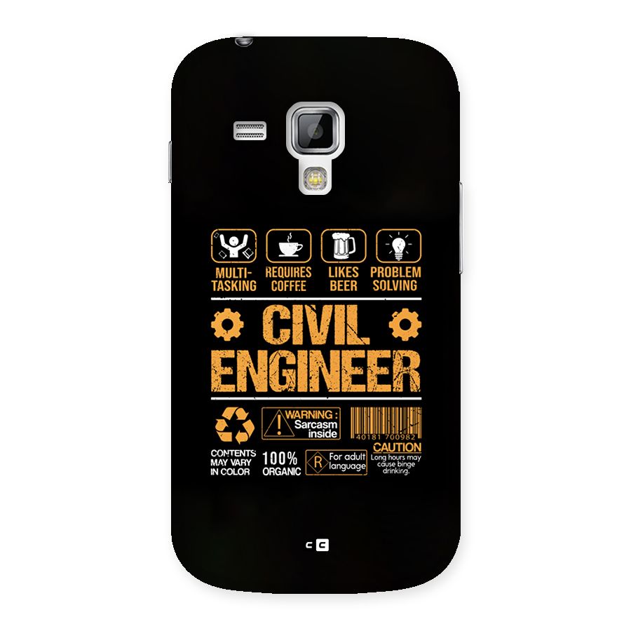 Civil Engineer Back Case for Galaxy S Duos