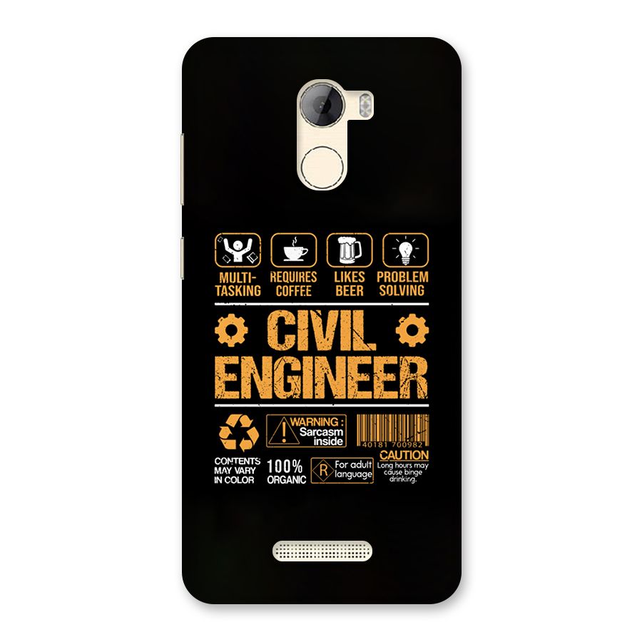 Civil Engineer Back Case for Gionee A1 LIte