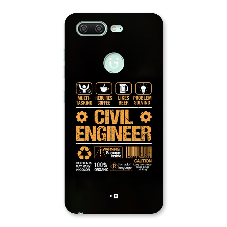 Civil Engineer Back Case for Gionee S10