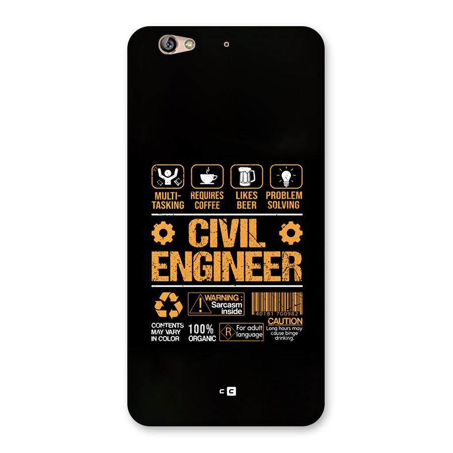 Civil Engineer Back Case for Gionee S6