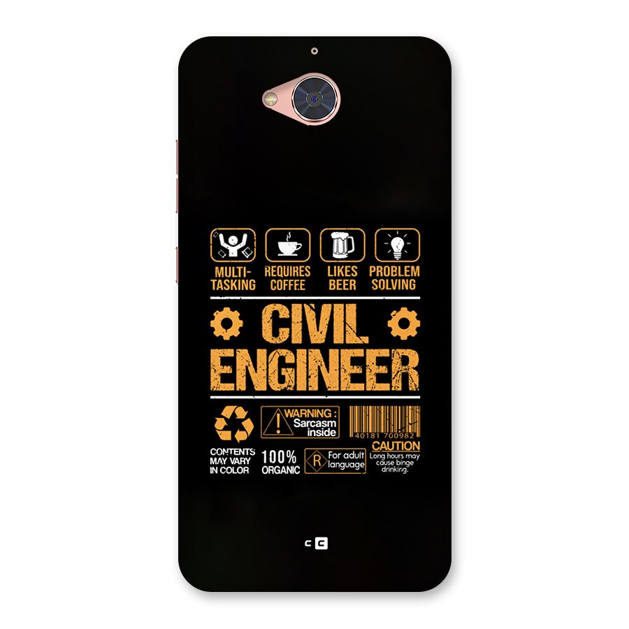 Civil Engineer Back Case for Gionee S6 Pro