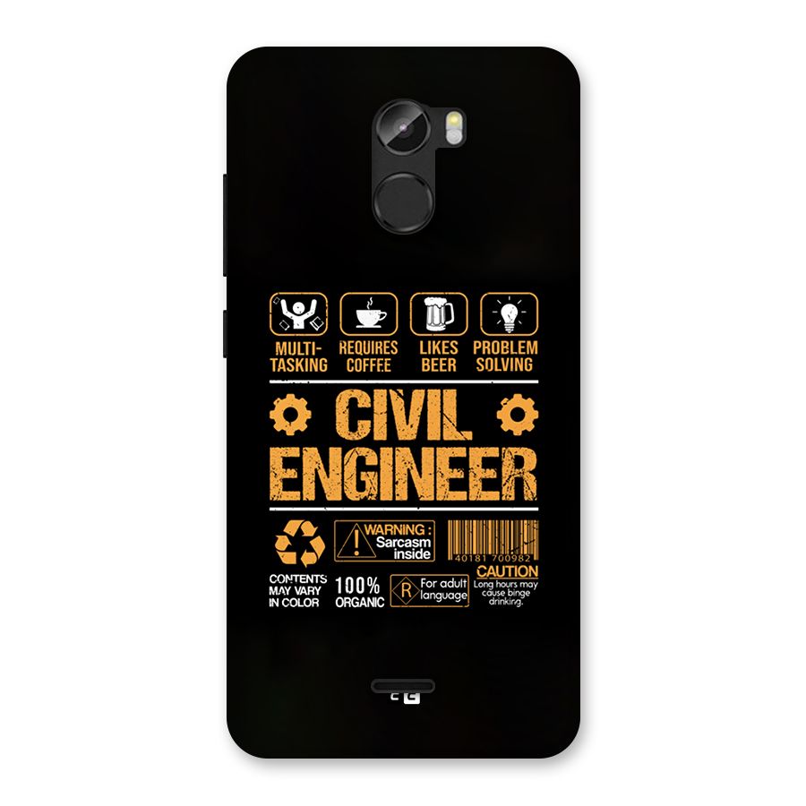 Civil Engineer Back Case for Gionee X1