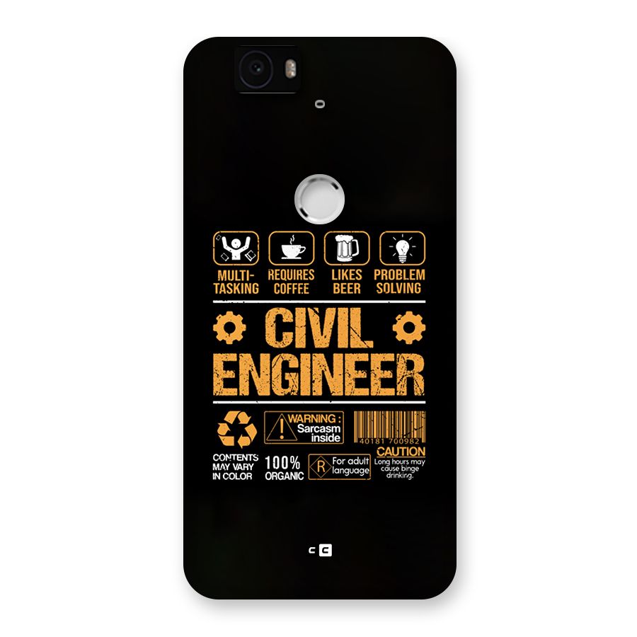 Civil Engineer Back Case for Google Nexus 6P