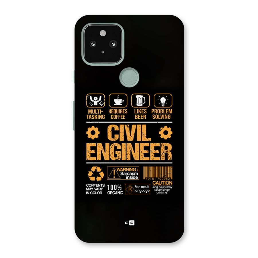 Civil Engineer Back Case for Google Pixel 5
