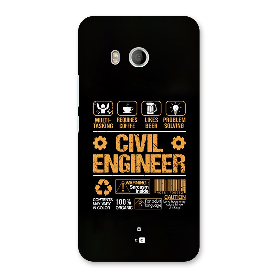 Civil Engineer Back Case for HTC U11