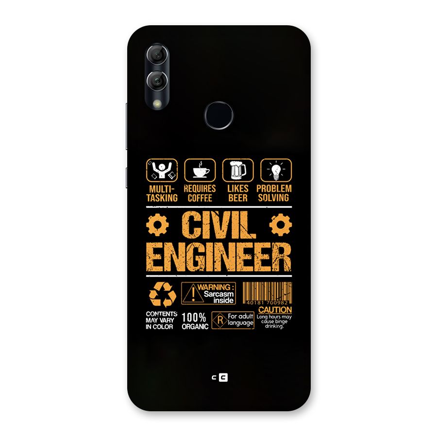 Civil Engineer Back Case for Honor 10 Lite