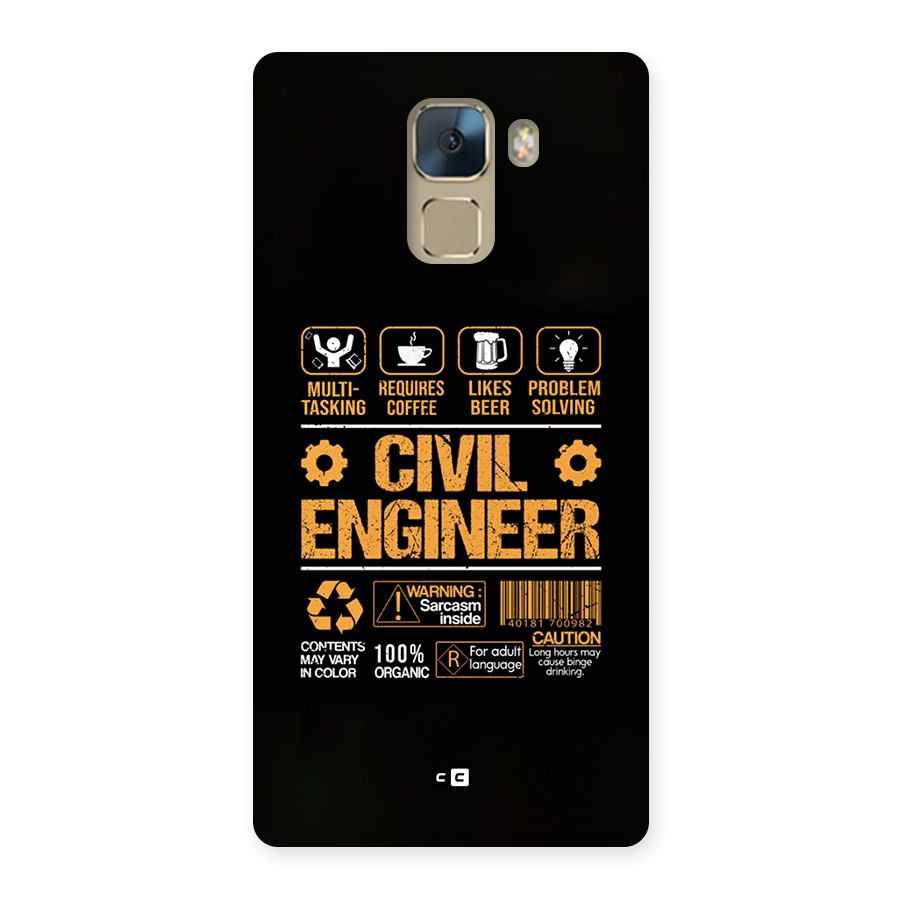 Civil Engineer Back Case for Honor 7