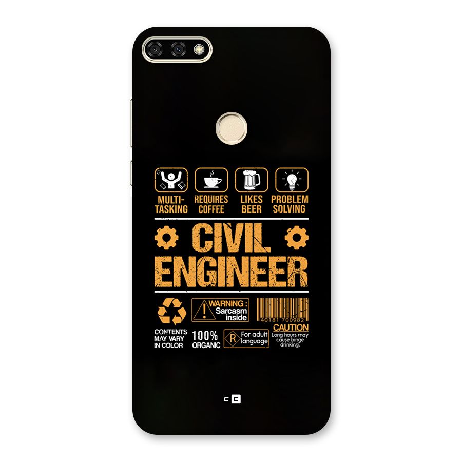 Civil Engineer Back Case for Honor 7A