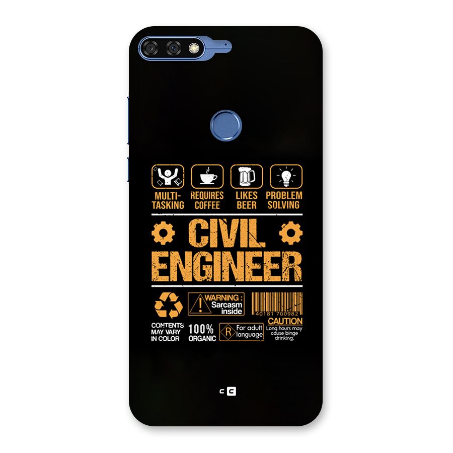 Civil Engineer Back Case for Honor 7C