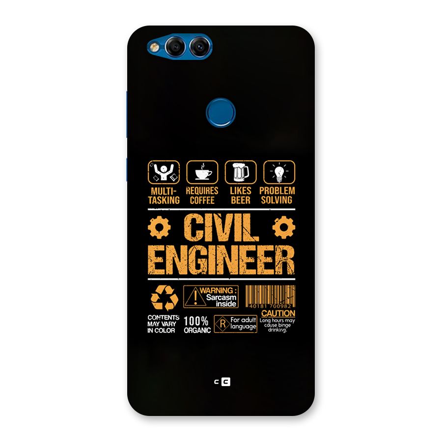 Civil Engineer Back Case for Honor 7X