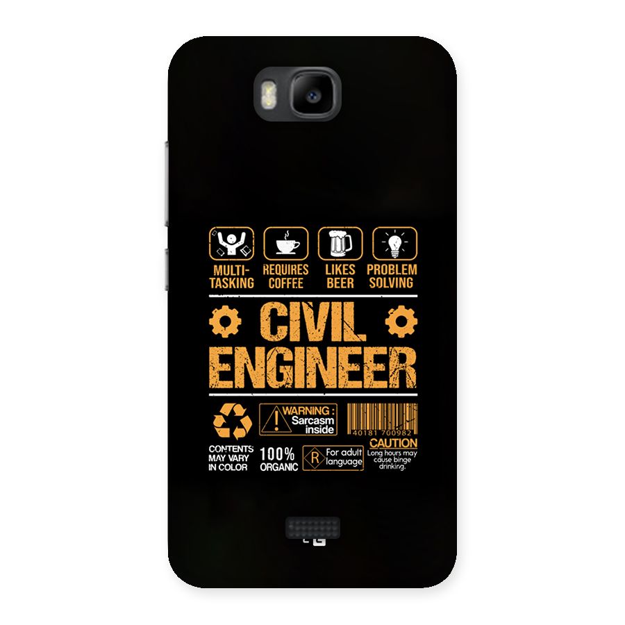 Civil Engineer Back Case for Honor Bee