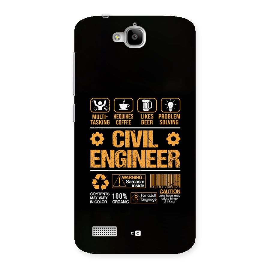 Civil Engineer Back Case for Honor Holly