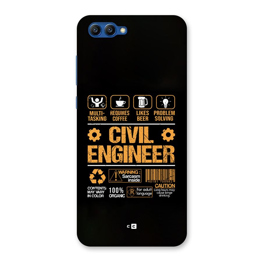 Civil Engineer Back Case for Honor View 10