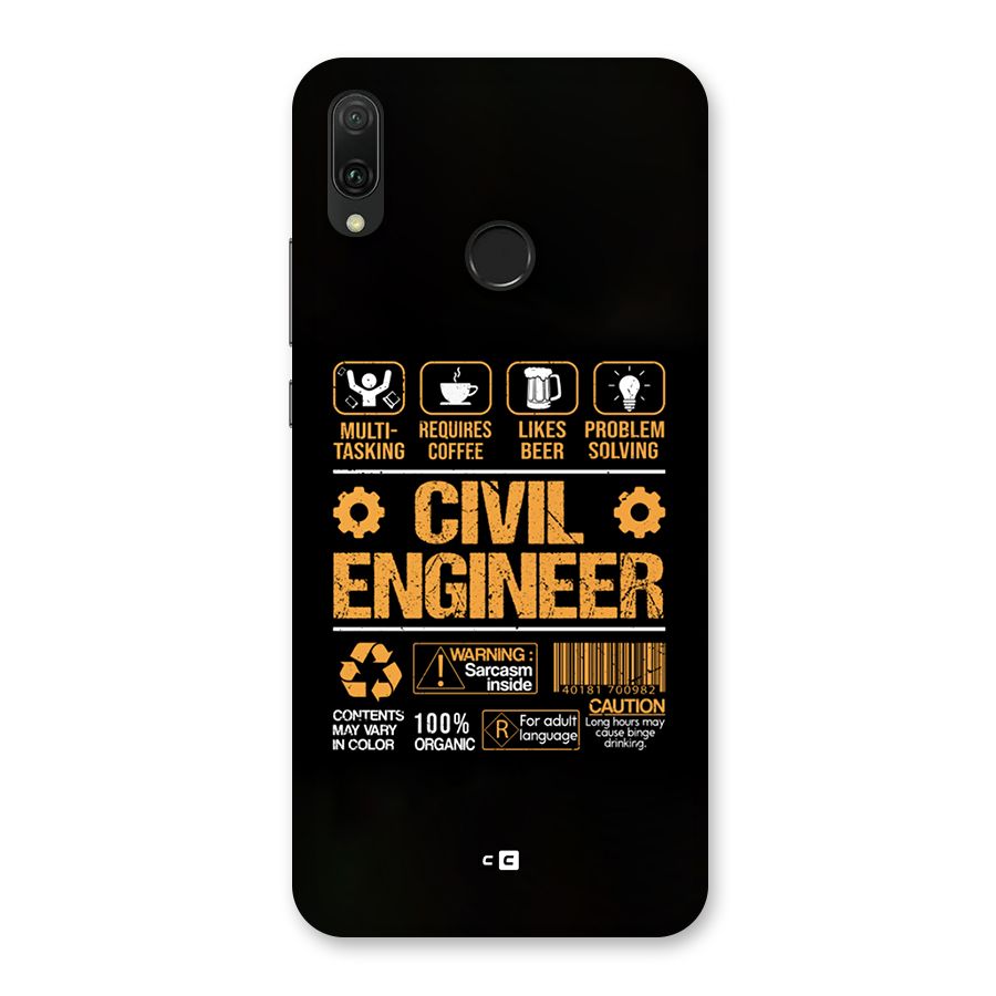 Civil Engineer Back Case for Huawei Y9 (2019)