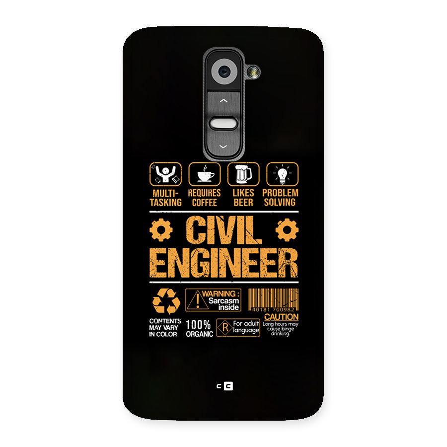Civil Engineer Back Case for LG G2