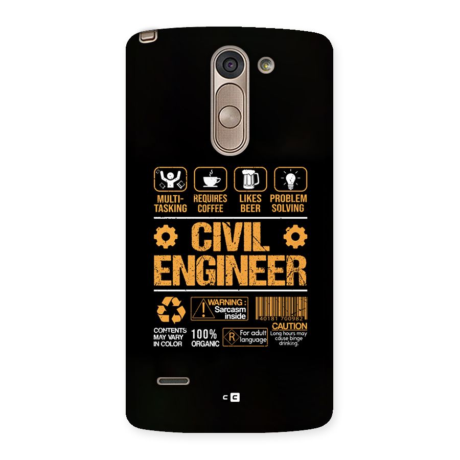 Civil Engineer Back Case for LG G3 Stylus