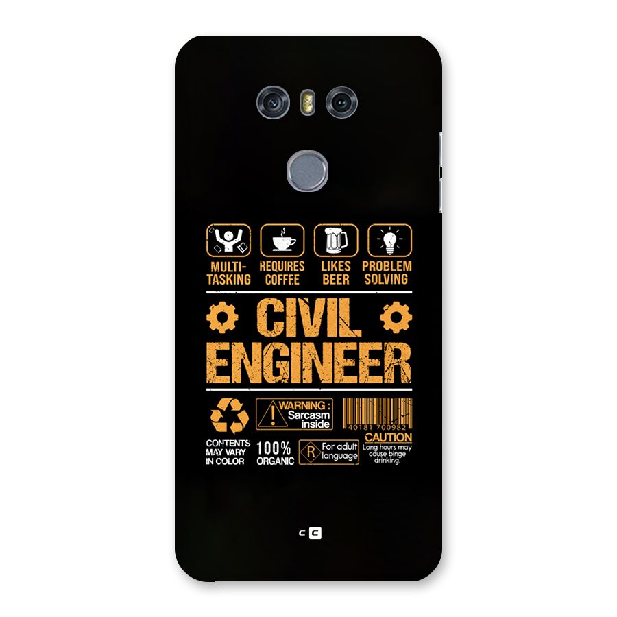 Civil Engineer Back Case for LG G6