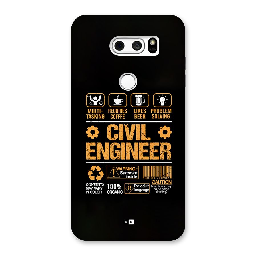 Civil Engineer Back Case for LG V30