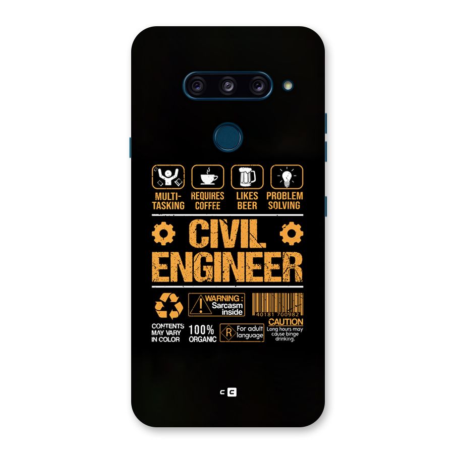 Civil Engineer Back Case for LG  V40 ThinQ