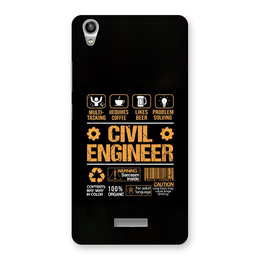 Civil Engineer Back Case for Lava Pixel V1