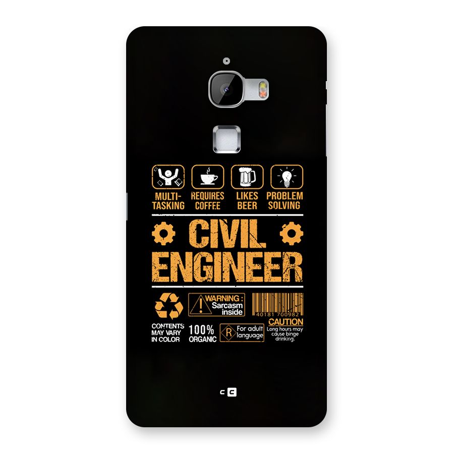 Civil Engineer Back Case for LeTV Le Max