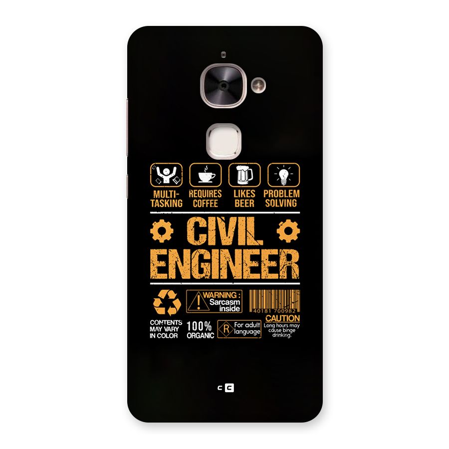 Civil Engineer Back Case for Le 2