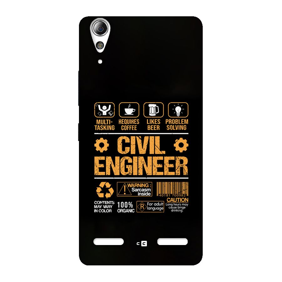 Civil Engineer Back Case for Lenovo A6000 Plus