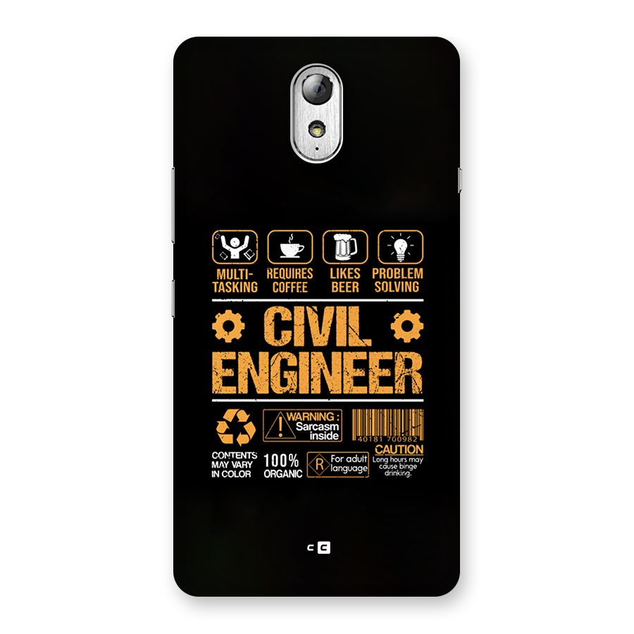 Civil Engineer Back Case for Lenovo Vibe P1M